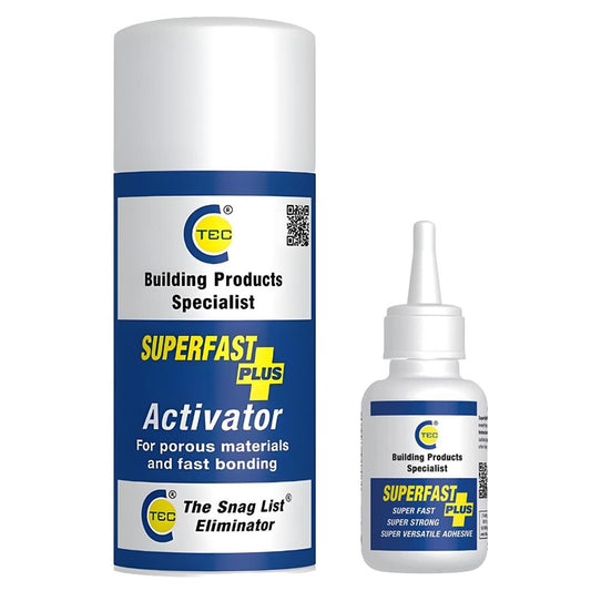 C-TEC 50ml SuperFast Plus Extra Strong Adhesive Glue & 150ml Super Glue Activator
