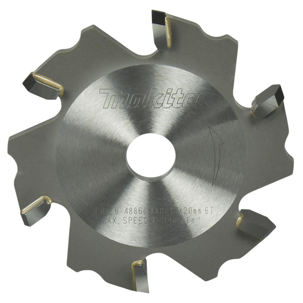 Makita B-48860 Grooving Saw Blade Specialized T.C.T 118 x 20mm 6T