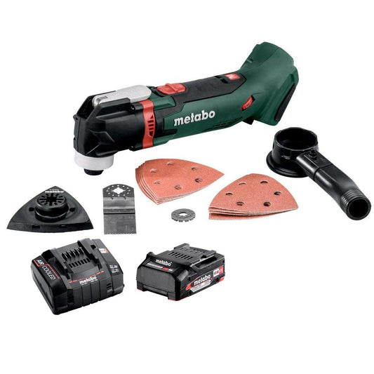 Metabo MT 18 LTX 18V Multi-Tool With 1 x 2.0Ah Battery Charger & Accessories