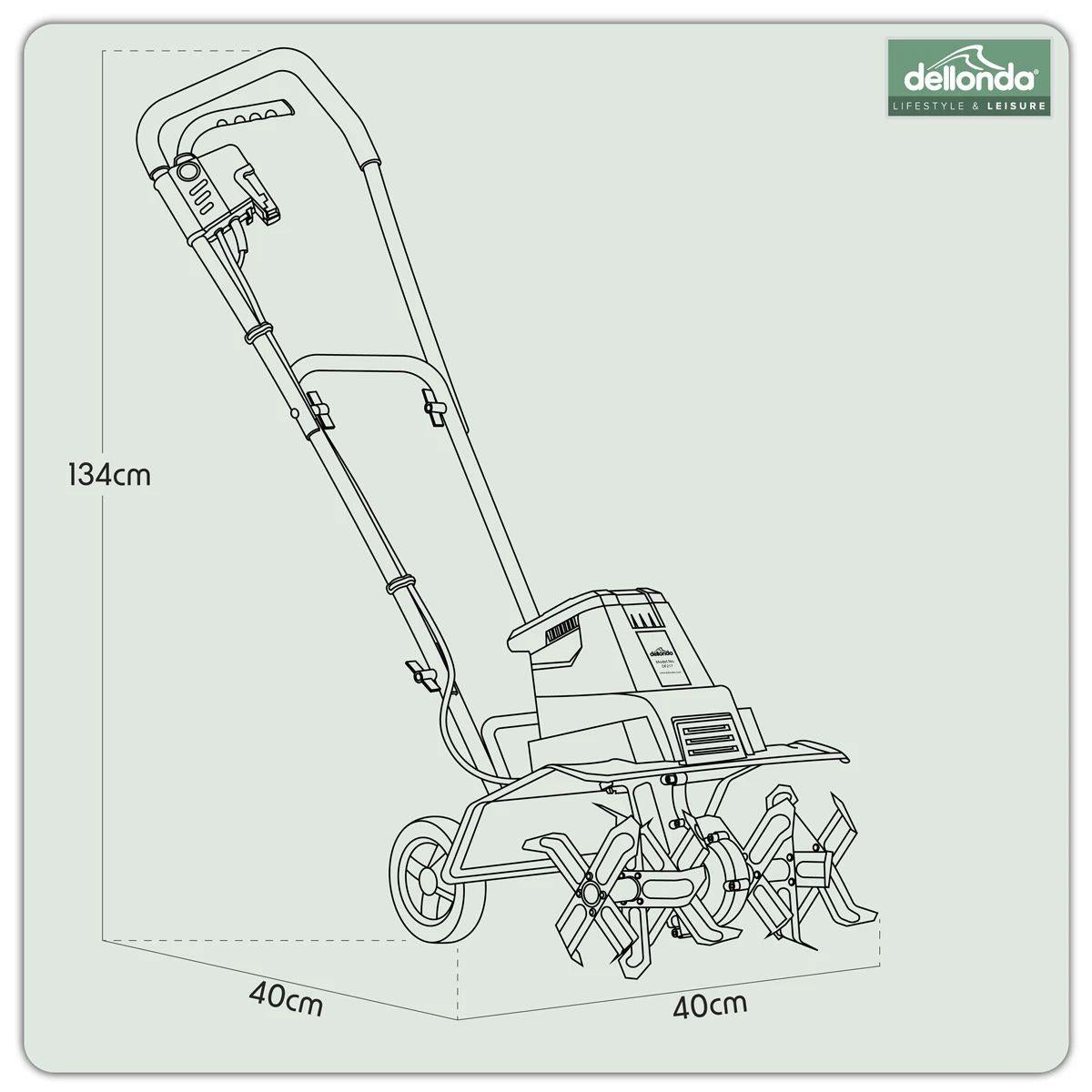 Sealey DG217 Dellonda Electric Tiller/Cultivator 230V/1500W