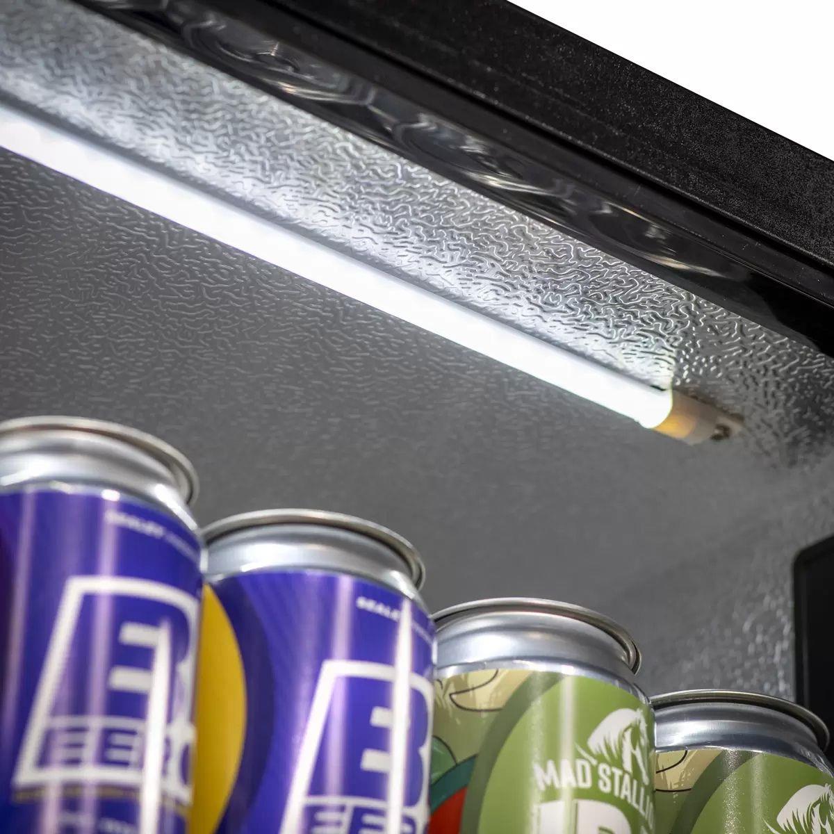 Sealey DH336 Baridi Back Bar Drinks Fridge/Cooler with Triple Hinged Door & Security Lock 307L Black 240V