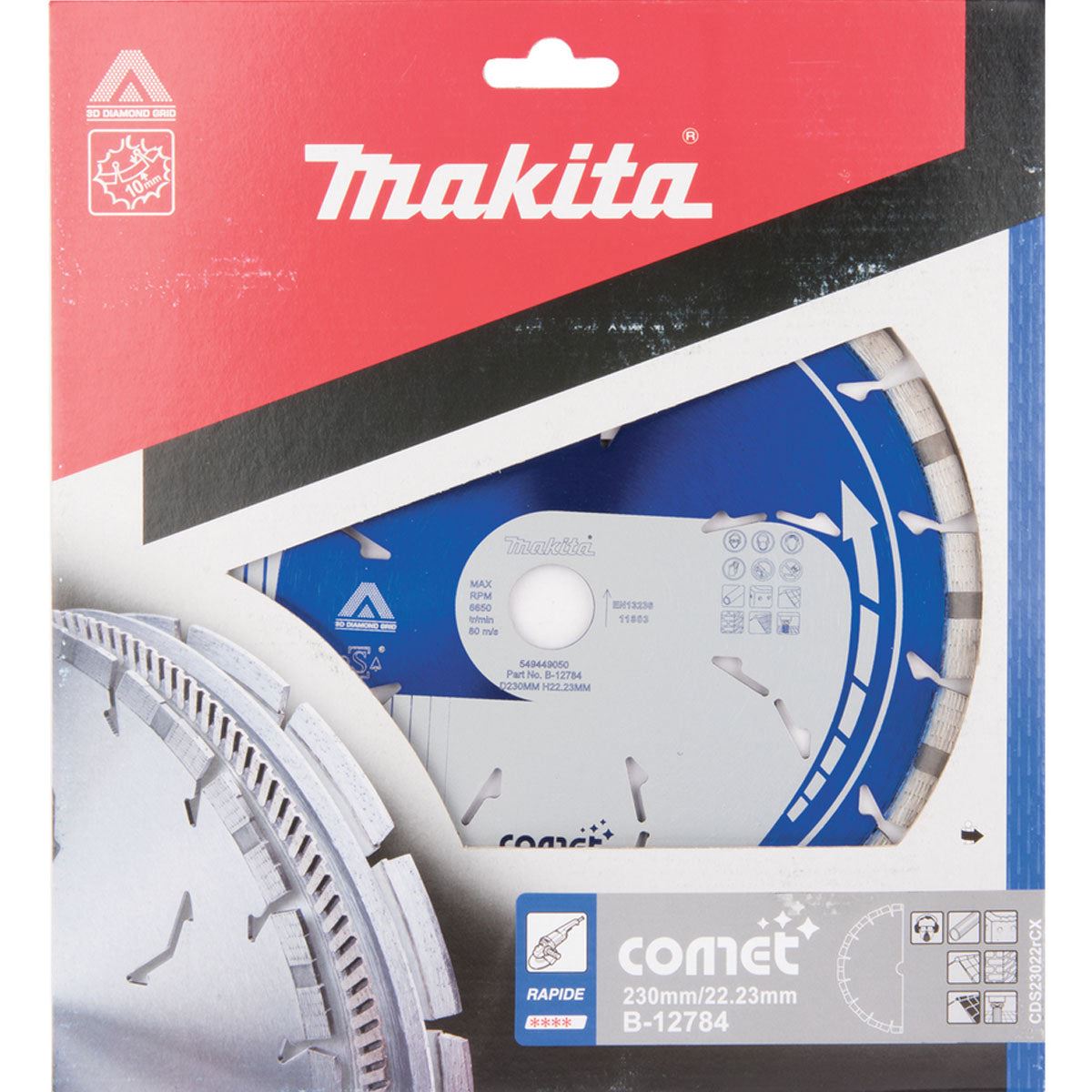 Makita B-12784 230mm 3DDG Comet Rapide Dry & Wet Diamond Wheel Blade