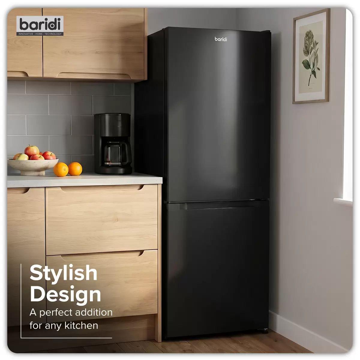 Sealey DH327 Baridi 60/40 Smart Frost Fridge Freezer 227L Capacity Black 230V