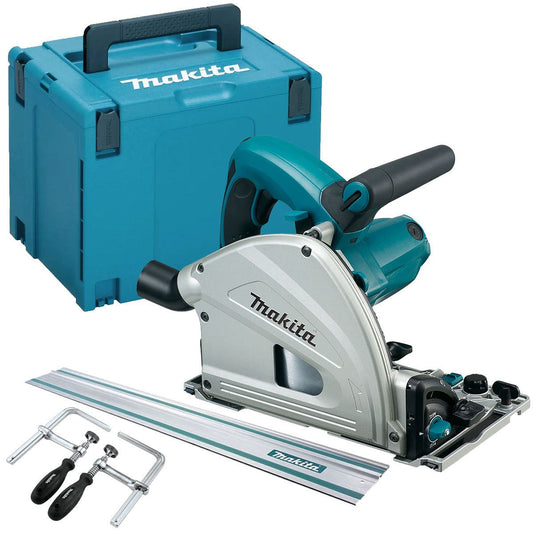 Makita SP6000J2 165mm Plunge Cut Saw 240V with 1 x 3000mm Guide Rail & Clamp