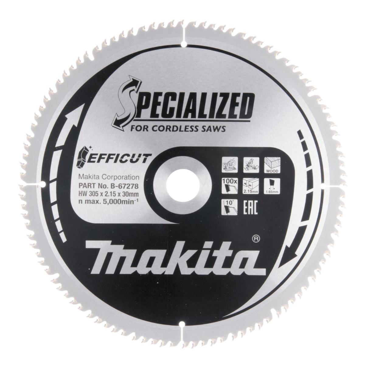 Makita B-67278 Efficut TCT Mitre Saw Blade 305mm x 30mm x 100T