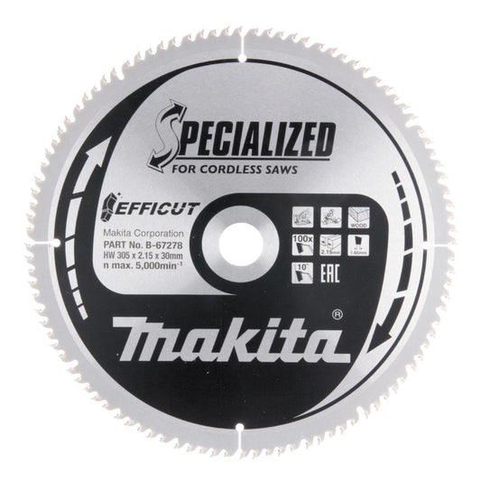 Makita B-67278 Efficut TCT Mitre Saw Blade 305mm x 30mm x 100T