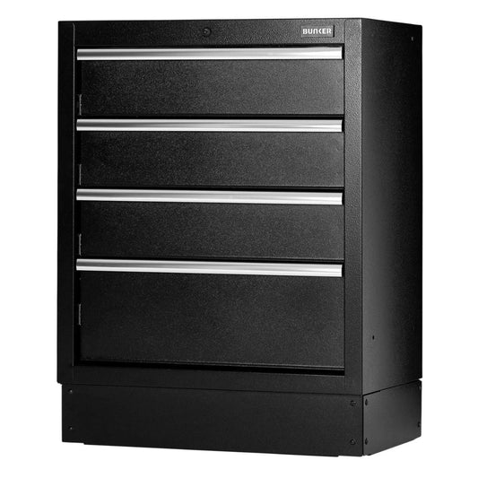 Draper MS400-4BU BUNKER 680mm Modular Floor Cabinet 4 Drawer Heavy-Duty Storage Solution 23746