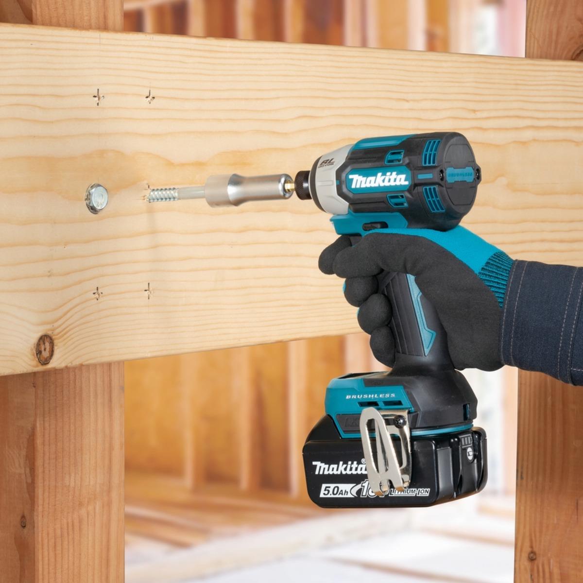 Makita DLX2566TJ 18V LXT Brushless Combi Drill & Impact Driver Kit With 2 x 5.0Ah Batteries, Charger & Case