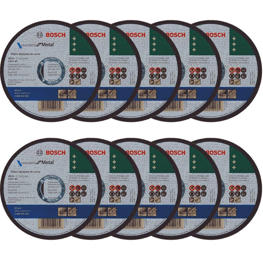 Bosch 2608619383 Metal Thin Cutting Disc 115mm x 1mm Pack of 10