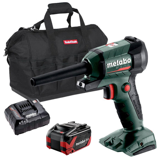 Metabo BP 18 LTX BL 18V Brushless Blower with 1 x 8.0Ah Battery Charger & Bag