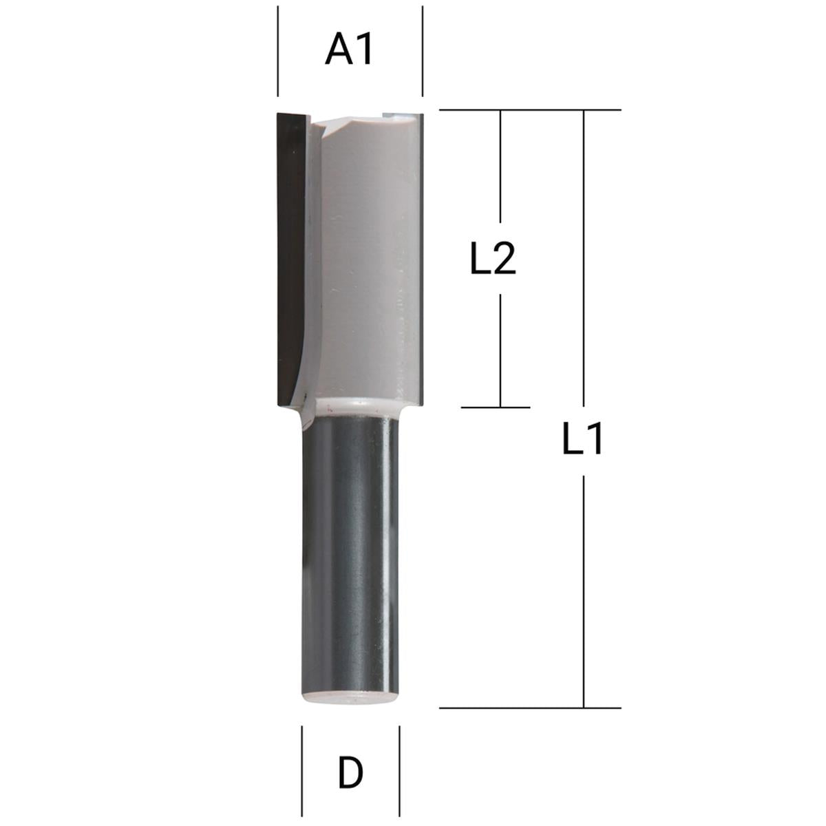 Makita P-77338 12.7mm Straight Double Flute Router Bit