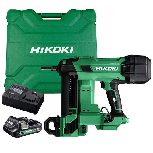 HiKOKI NC1840DAW3Z 18V Concrete Nailer With 1 x 2.0Ah Battery Charger & Case