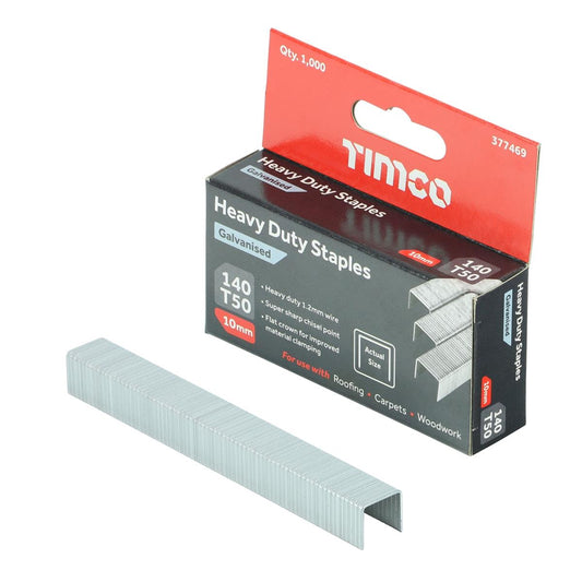 FirmaHold 10mm Heavy Duty Chisel Point Galvanised Staples Pack of 1000 - 377469