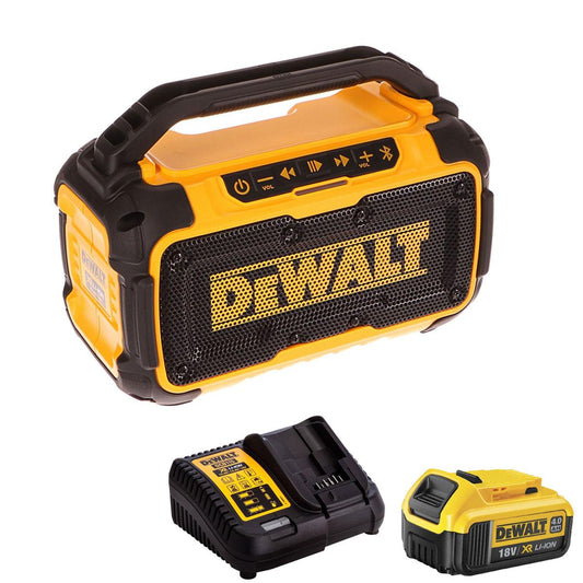 DeWalt DCR011 10.8v/18v/54v Li-ion Bluetooth Speaker with 1 x 4.0Ah Battery & Charger