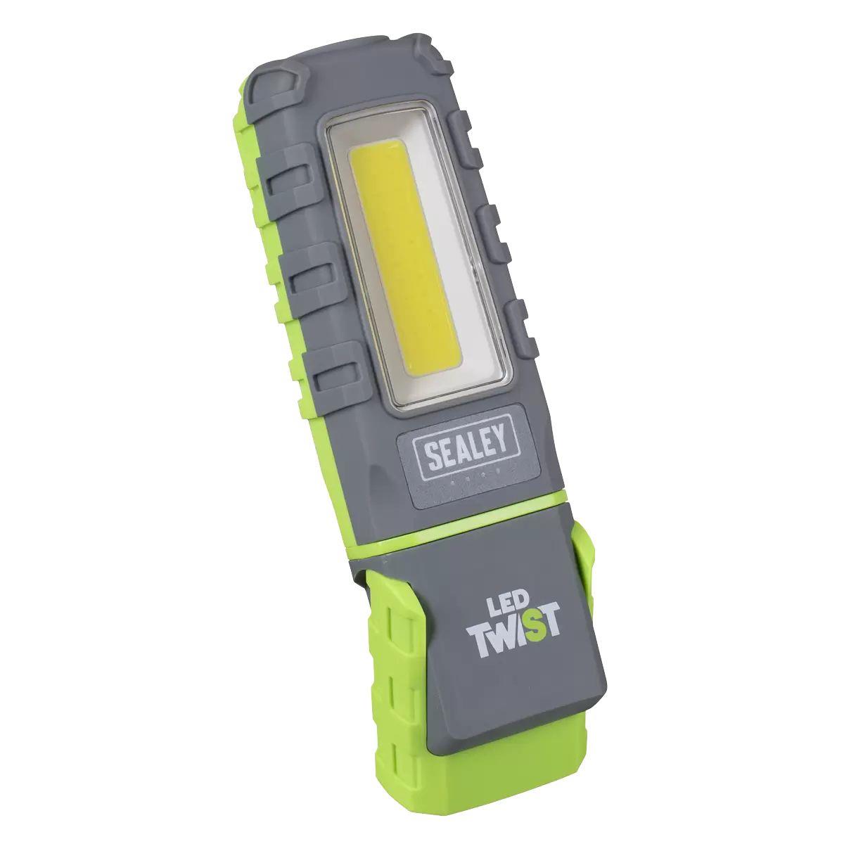 Sealey LED601GDB LED Twist Rechargeable Inspection Light, Green Box of 12