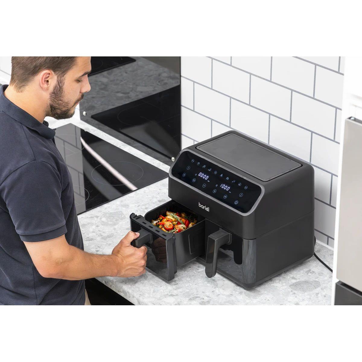 Sealey DH172 Baridi Dual Zone Air Fryer with 8 Preset Functions 8L Capacity 230V/1700W