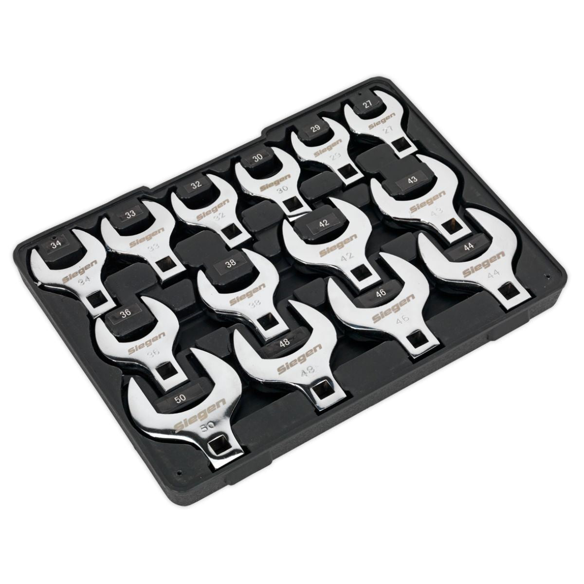 Sealey S01109 Crow's Foot Open End Spanner Set 14pc 1/2
