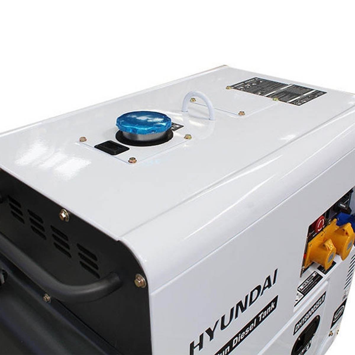 Hyundai DHY6000SE  Diesel Generator, Single Phase Output & Silenced Standby Genset 5.2kW/230V