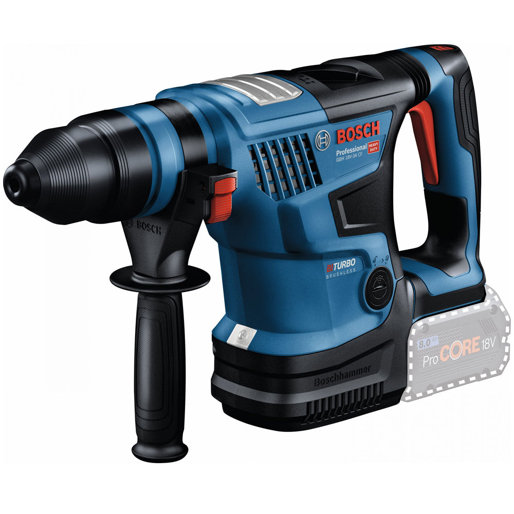 Bosch GBH 18V-34 CF Professional BITURBO SDS-Plus Rotary Hammer Body Only 0611914001