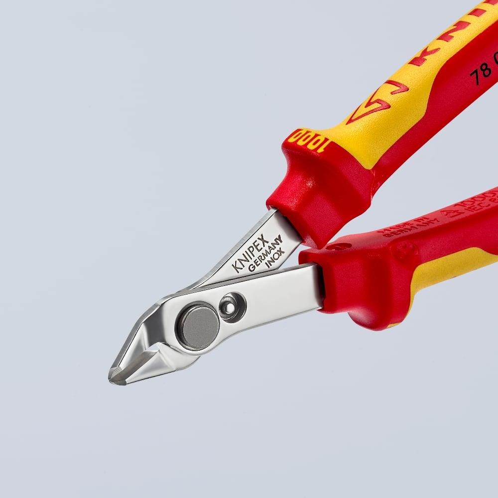 Knipex 125mm VDE Insulated Electronic Super Knips with Multi-Component Grips 78 06 125 SB