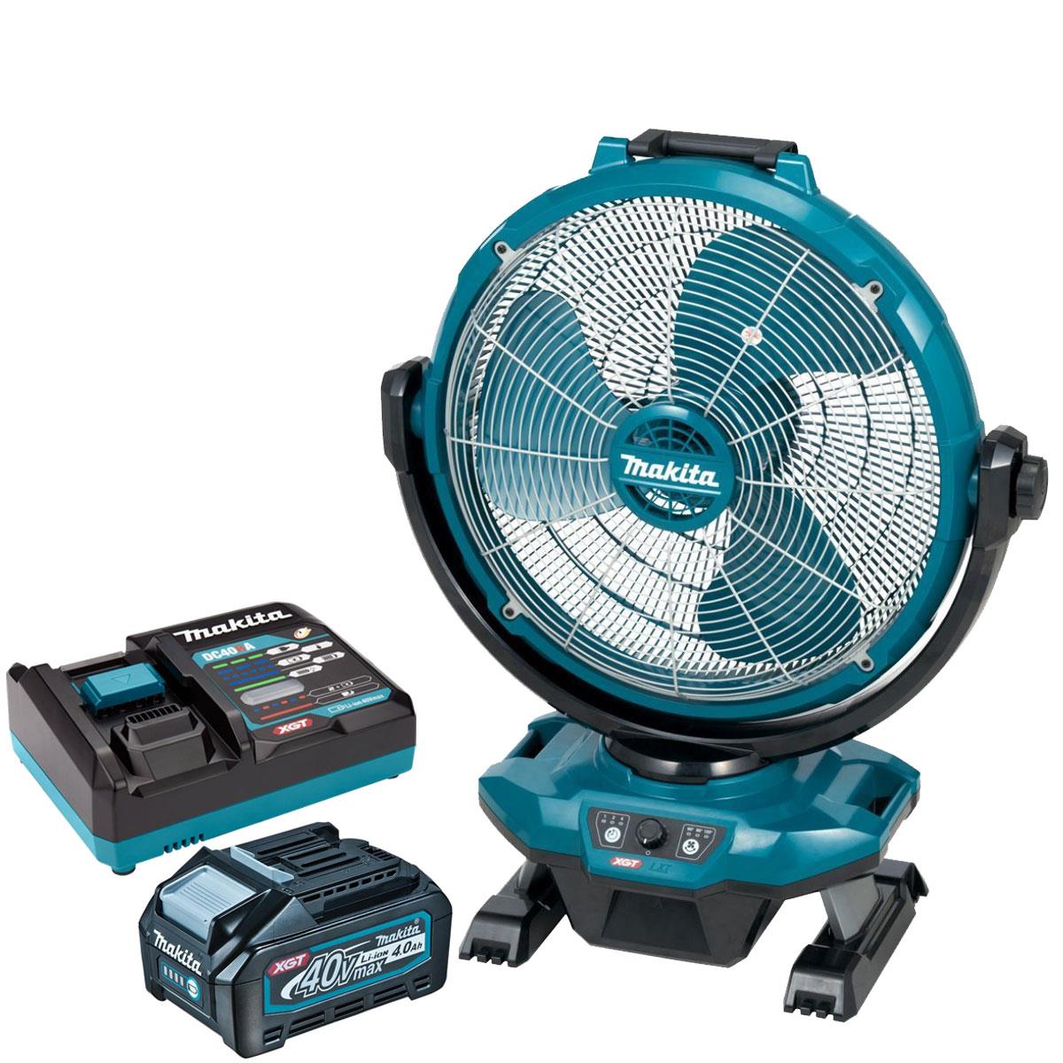 Makita CF003GZ 40Vmax XGT Cordless 450mm Portable Fan with 1 x 4.0Ah Battery & Charger