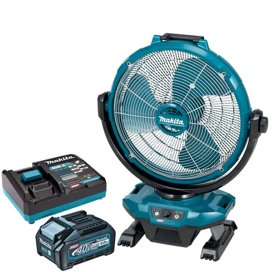 Makita CF003GZ 40Vmax XGT Cordless 450mm Portable Fan with 1 x 4.0Ah Battery & Charger
