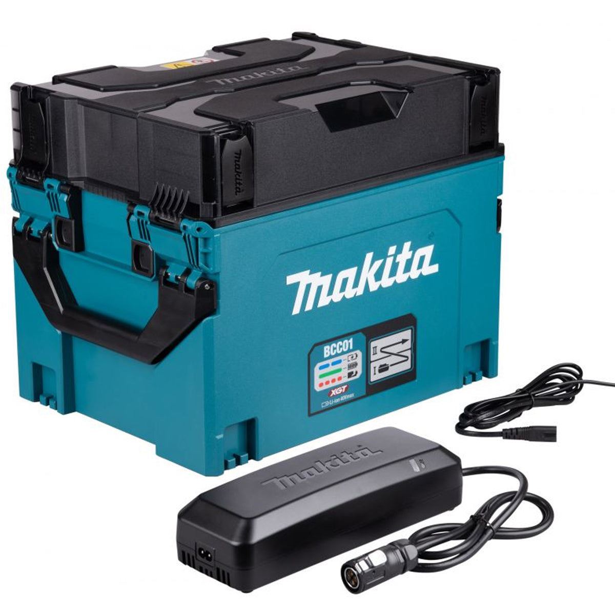 Makita BCC01 40V XGT Battery Charging Makpac Case With 4 x Batteries