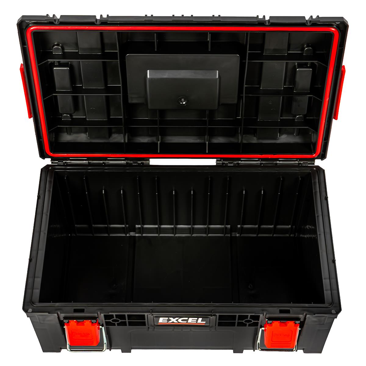 Excel Modular Tool Box Heavy Duty Mobile Storage 3 Piece Set with Wheels