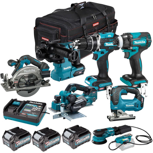Makita 40V 7 Piece Combo Kit with 3 x 2.5Ah Batteries & Charger T4TKIT-7509