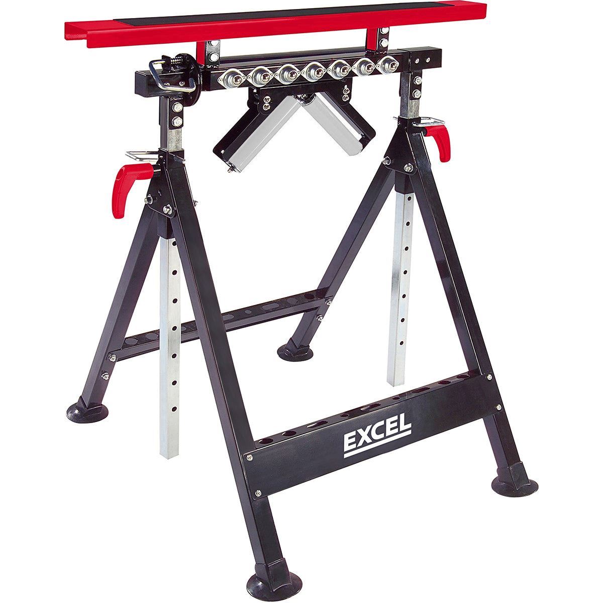 Excel Multi-Function 4 in 1 Workbench Table Trestle Roller Stand Adjustable Height Item Condition Used