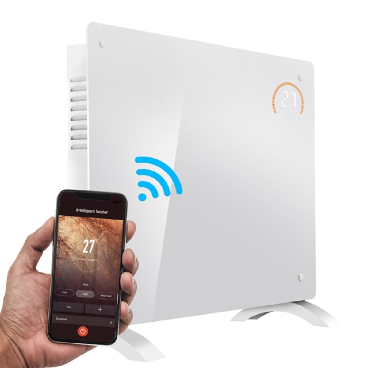 Sealey DH138 Baridi Electric Glass Panel Heater White 1500W