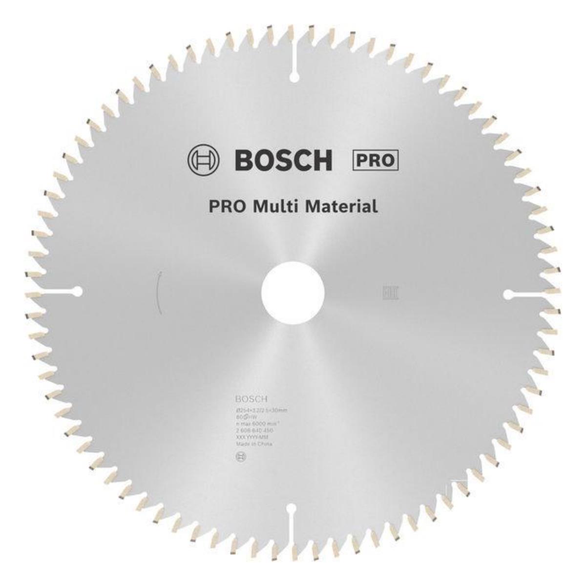 Bosch 254mm x 30mm 80T Multi Material Mitre Saw Blade - 2608640450
