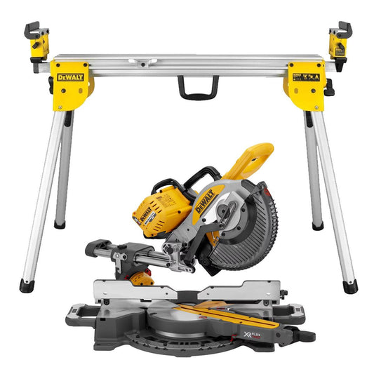 Dewalt DCS727N 54V XR FlexVolt Brushless Slide Mitre Saw with Leg Stand