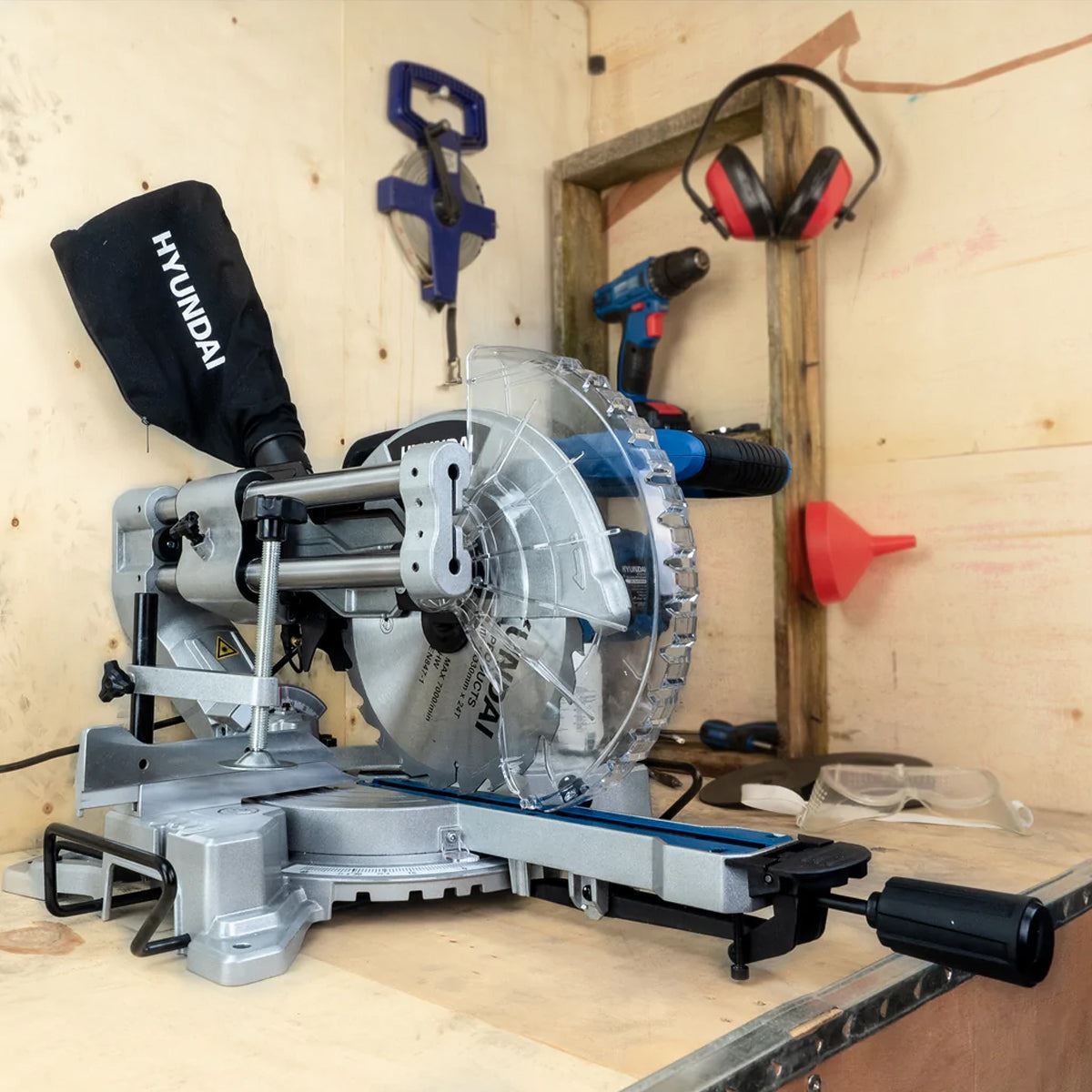 Hyundai HYMS2000E Electric Mitre Saw / Chop Saw with 255mm Blade 230V/2000W