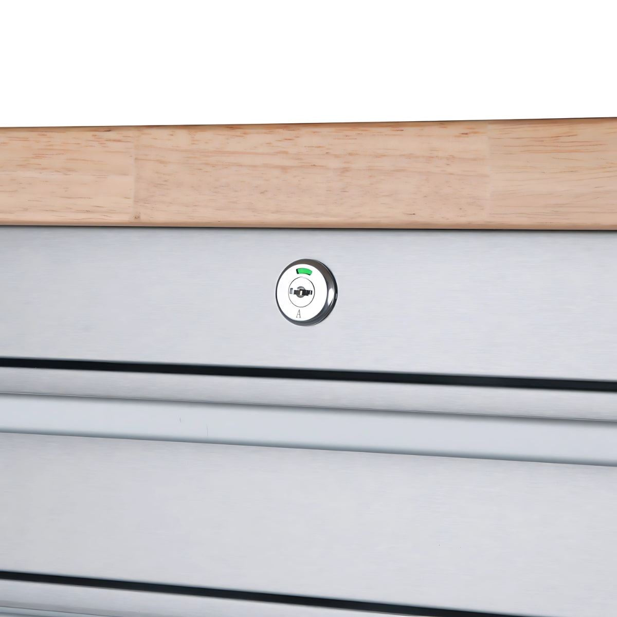 Excel 72inch 15 Drawer Stainless Steel Workbench Roller Tool Chest Cabinet with 3 Overhead Cabinets & 2 Tall Cabinet