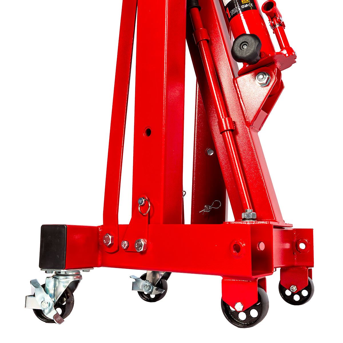 Big Red Torin 1-Ton Hydraulic Folding Engine Crane, Lifting Range 160-2040 mm