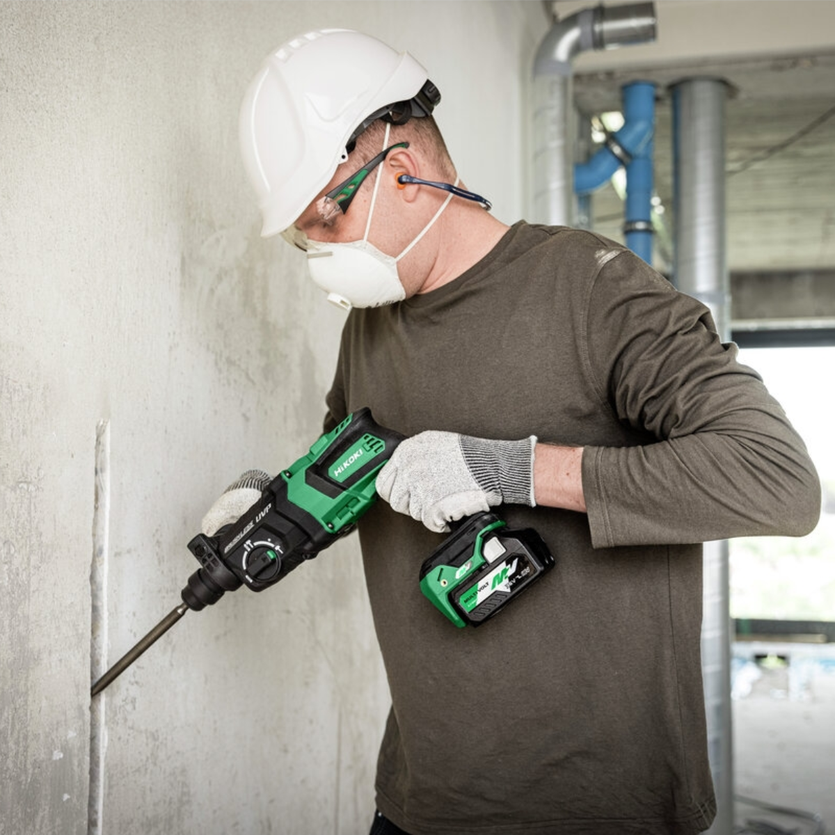 HiKOKI DH36DPEJ3Z 36V Brushless 3-Mode SDS+ Rotary Hammer Drill With 1 x 2.5Ah Battery Charger & Case