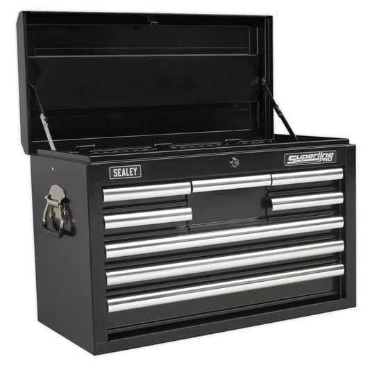 Sealey AP33089B Topchest 8 Drawer with Ball-Bearing Slides Black