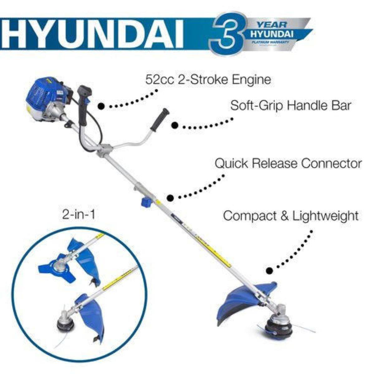 Hyundai HYBC5200X 52cc Petrol Grass Trimmer Strimmer Brushcutter