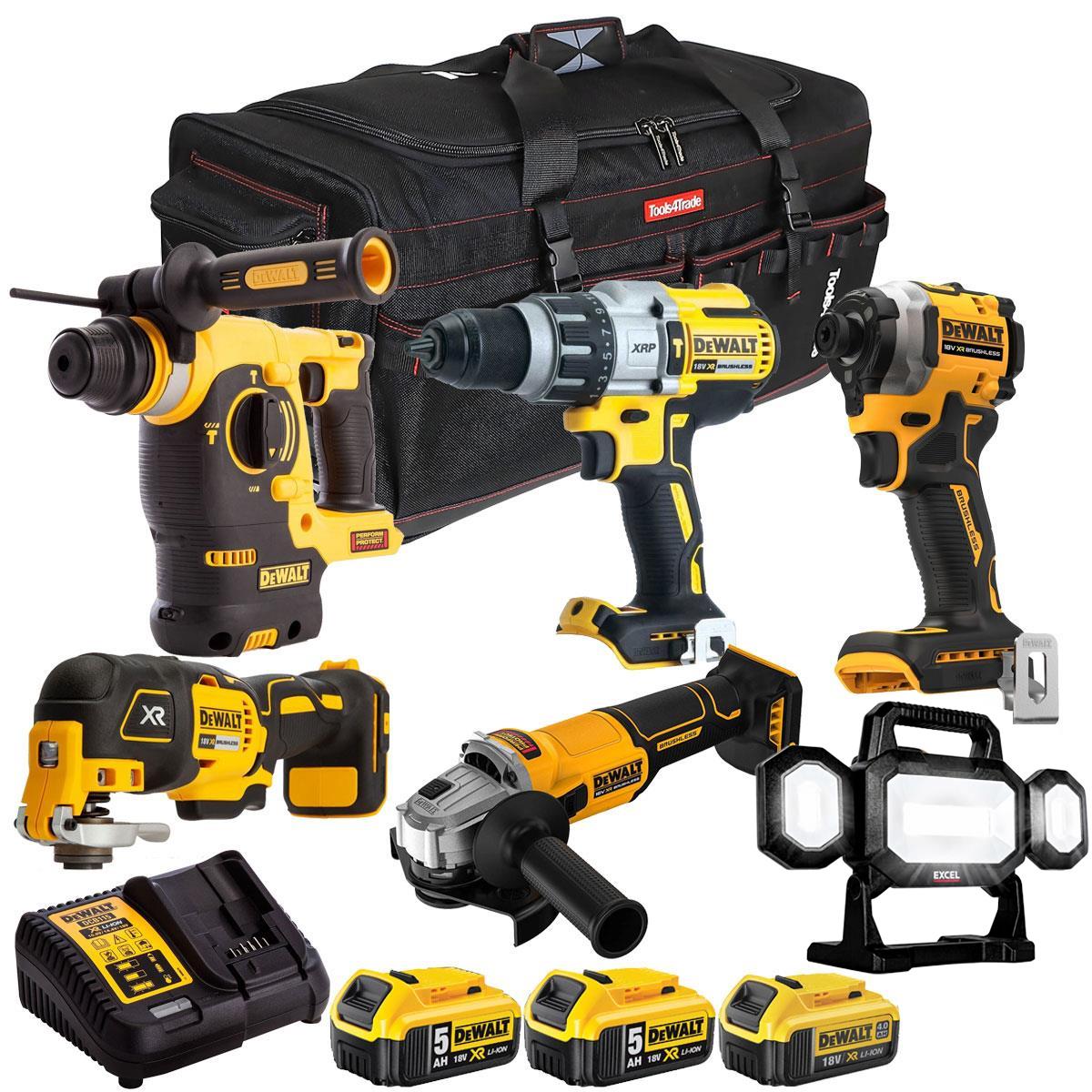 Dewalt 18V 6 Piece Combo Kit with 3 x Batteries & Charger T4TKIT-2678