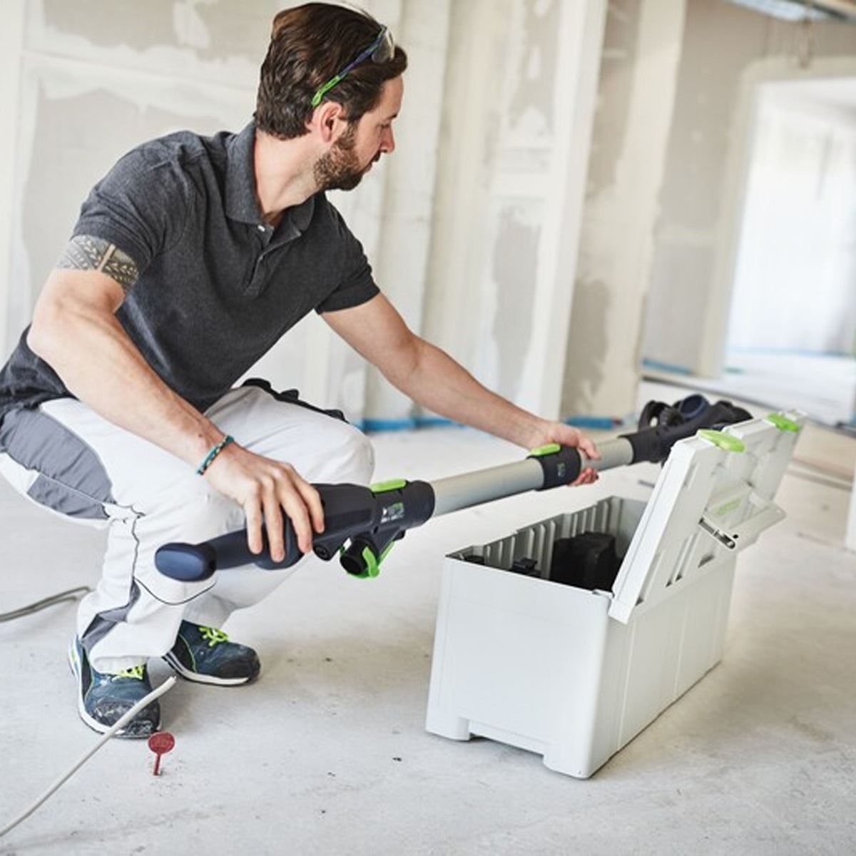 Festool LHS 2 225 EQI-Plus 225mm PLANEX Long-Reach Sander 110V GB In Systainer - 575993