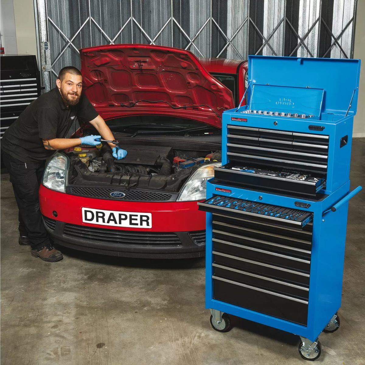 Draper TC9DA Tool Chest 9 Drawer 26 Inch Blue 14910