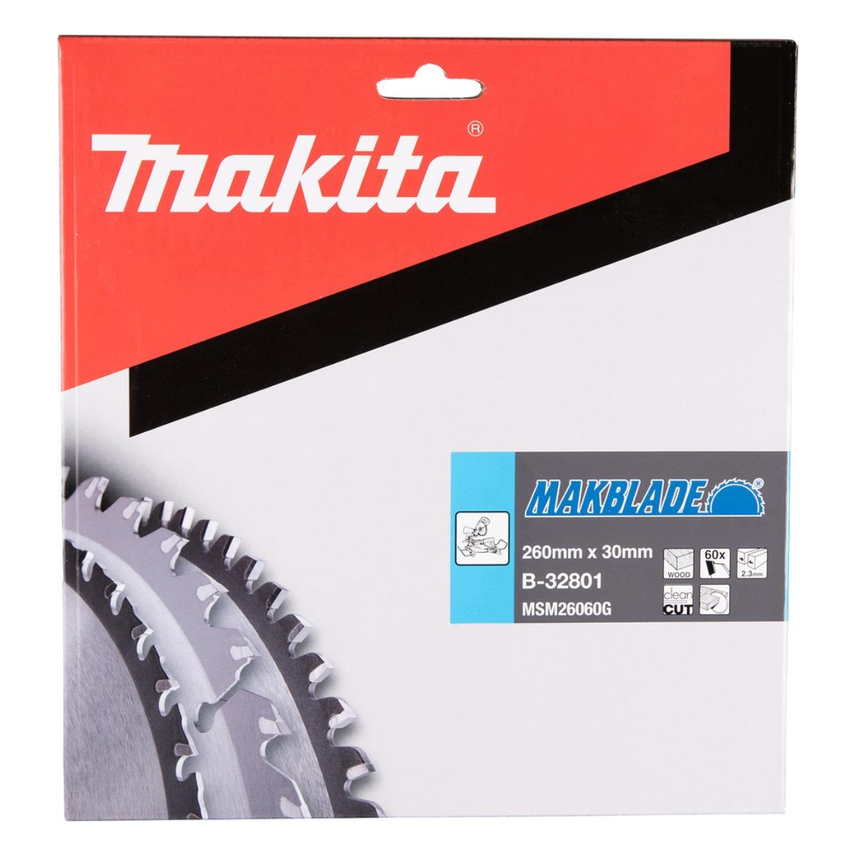 Makita B-32801 Makblade TCT Mitre Saw Blade 260mm x 30mm x 60T