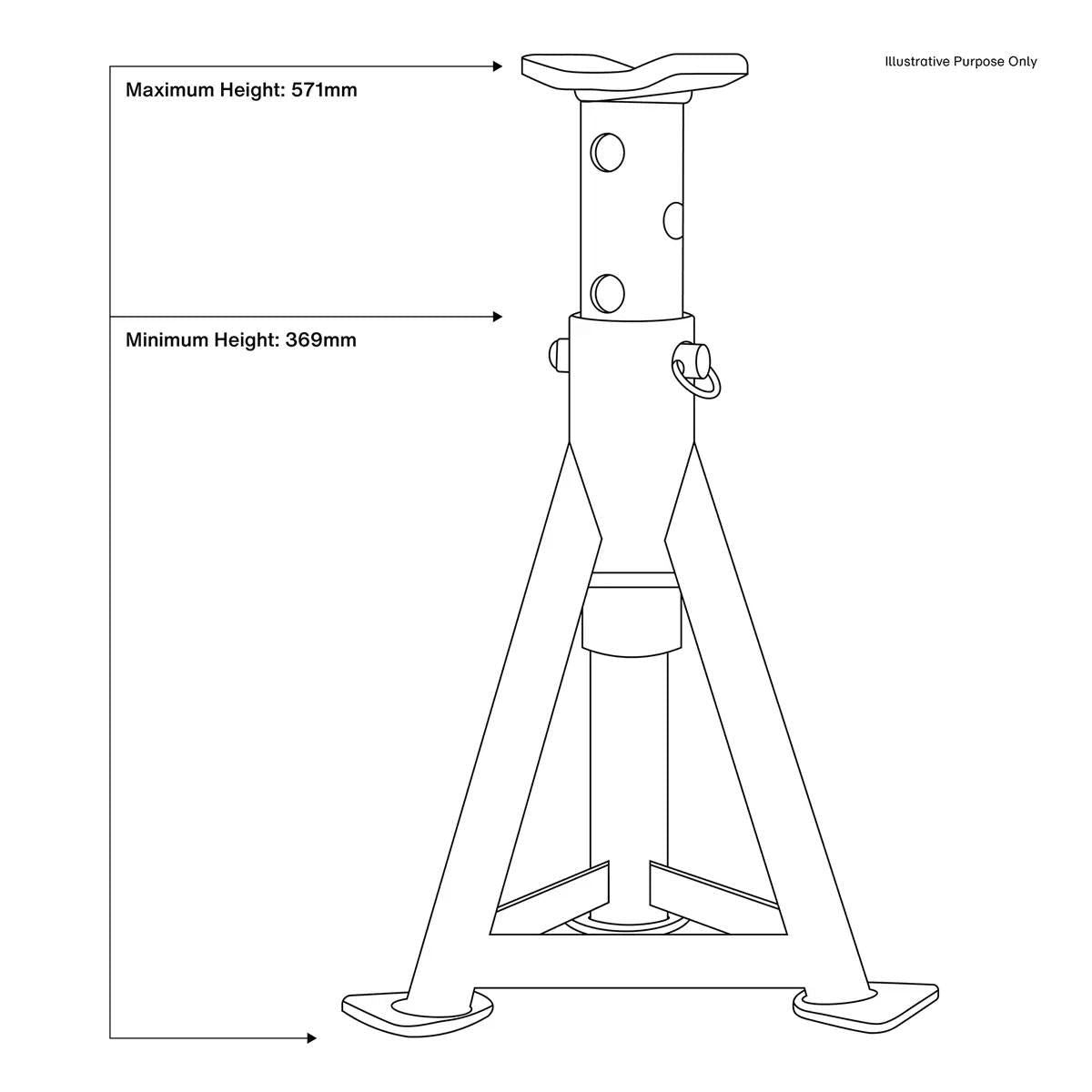 Sealey AS6O Axle Stands 6 Tonne Capacity per Stand