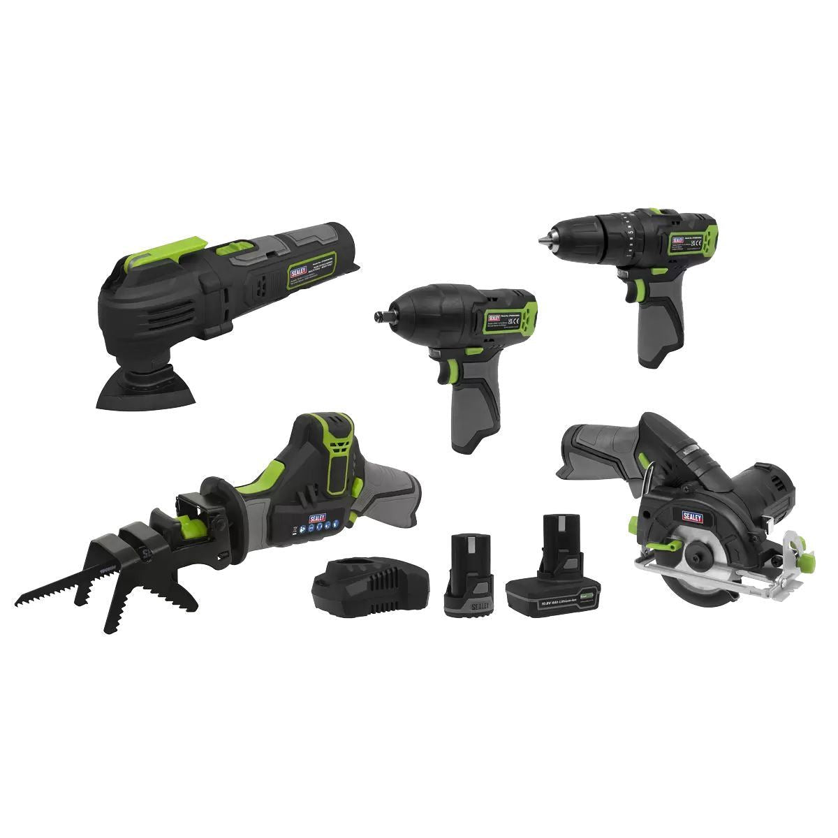 Sealey CP108VCOMBO8 5 x 10.8V Cordless Combo Kit -2 Batteries
