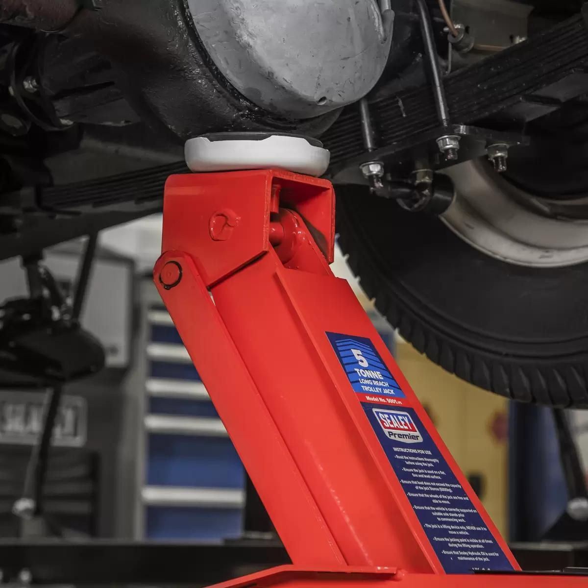 Sealey 5001 Trolley Jack 5 Tonne Long Reach