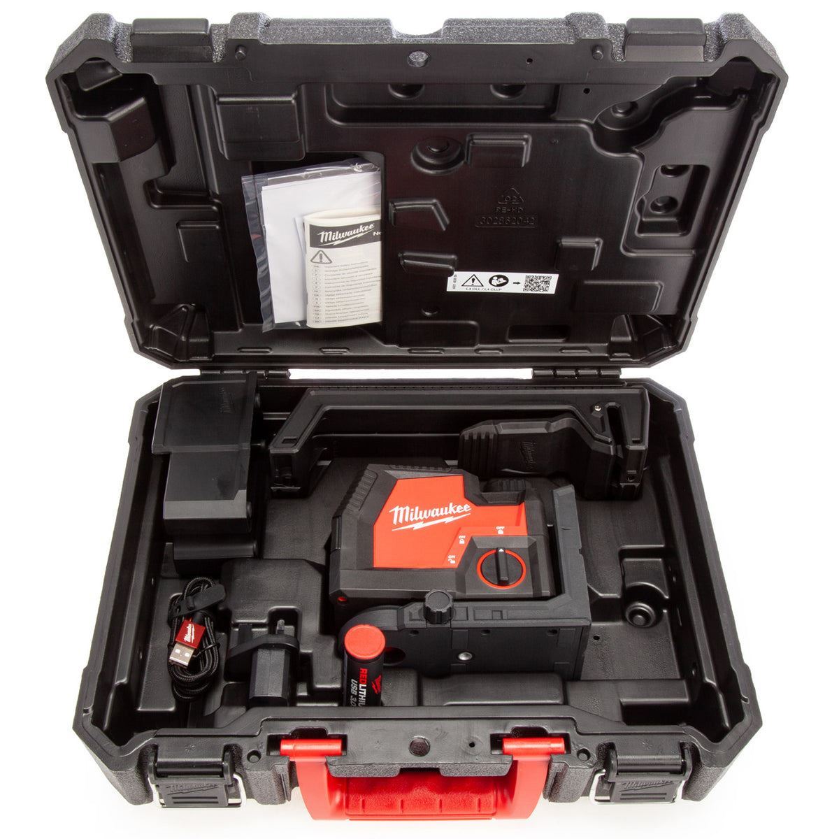 Milwaukee L4CLLP-301C Green Cross Line Laser with 1.2m Compact Laser Tripod & Plumb Points
