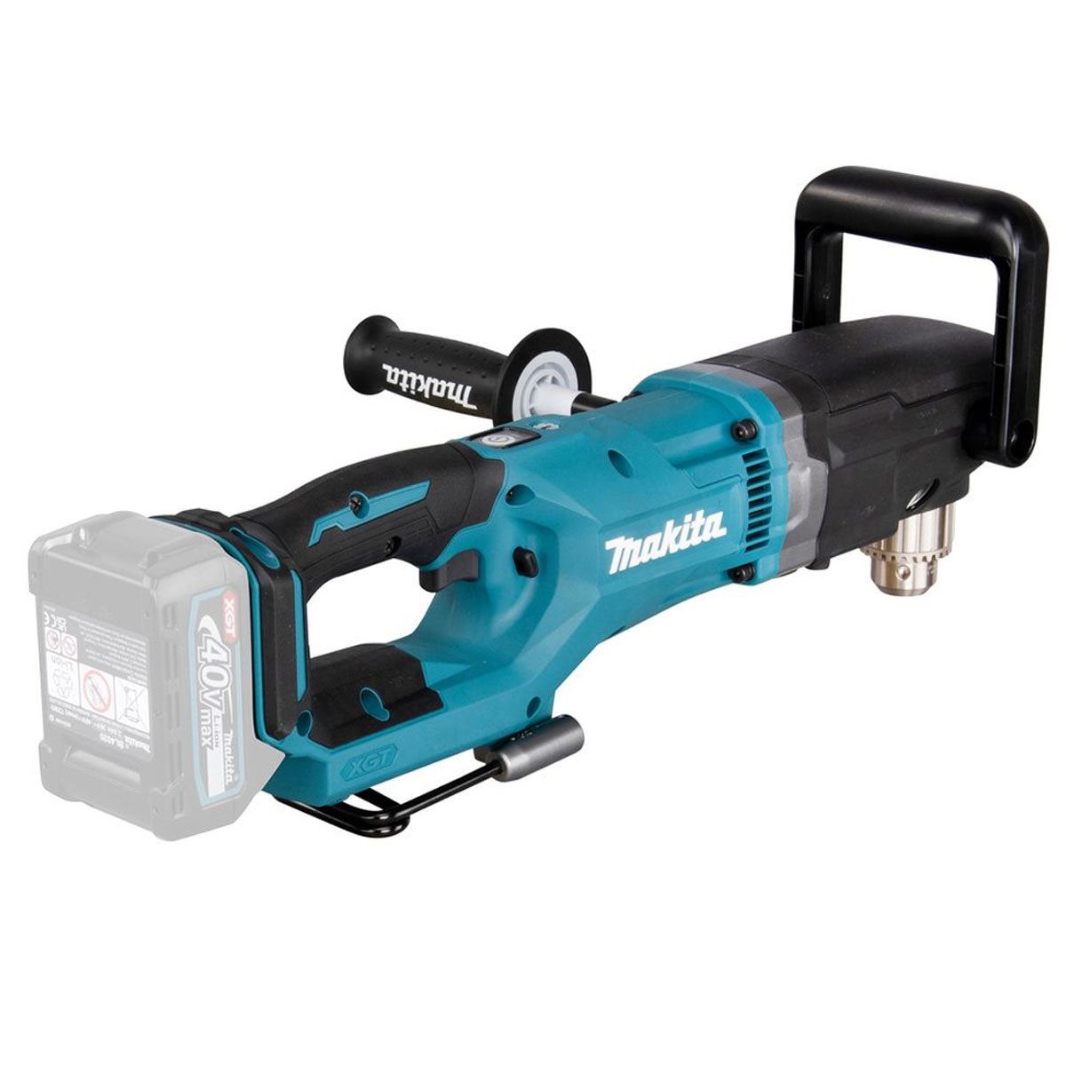 Makita DA001GD201 40V max XGT 13mm Cordless Brushless Angle Drill With 2 x 2.5Ah Batteries, Charger & Case