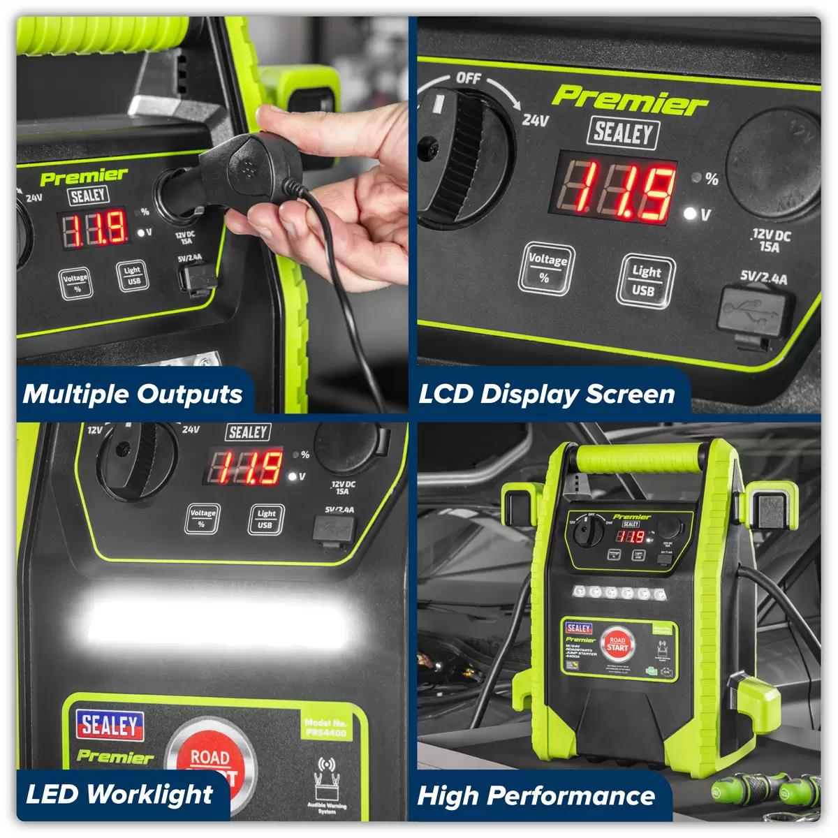 Sealey PRS4400 Premier 12/24V Road Start Jump Starter 4400A Peak Amps