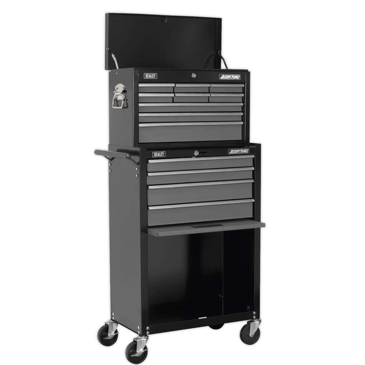 Sealey AP2513B Topchest & Rollcab Combination 13 Drawer with Ball-Bearing Slides Black/Grey